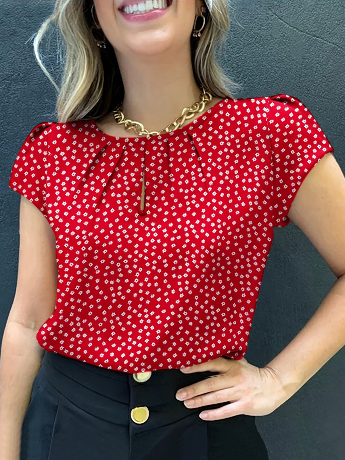 Emilienne | Elegant Polka Dot Everyday Blouse for Women