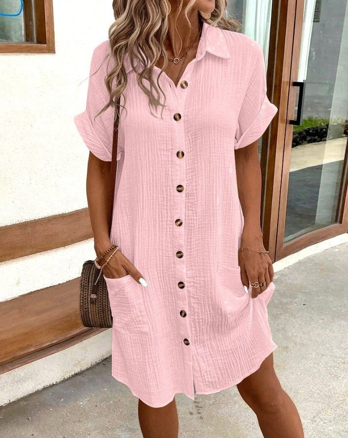 Emilia | Linen Shirt Dress