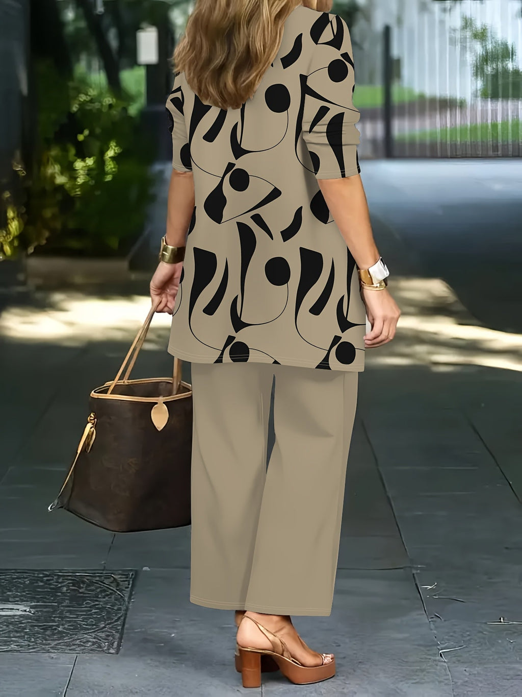 Fiammetta | Abstract Print Three-Piece Set for Women