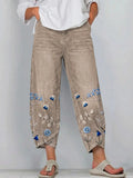 Marilena | Linen Embroidered Trousers for Women