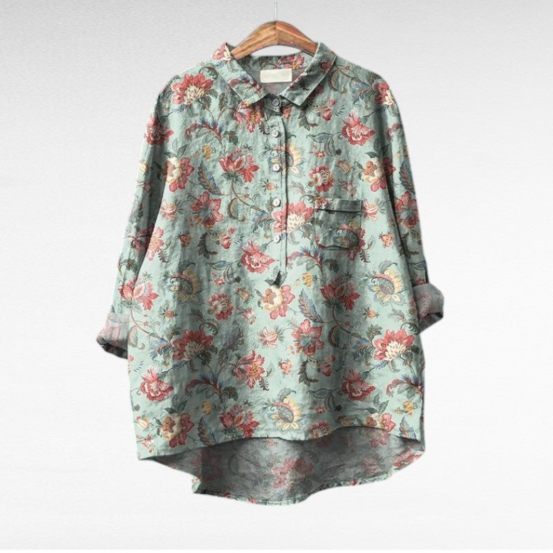 Claire | Elegant Linen Summer Blouse for Women