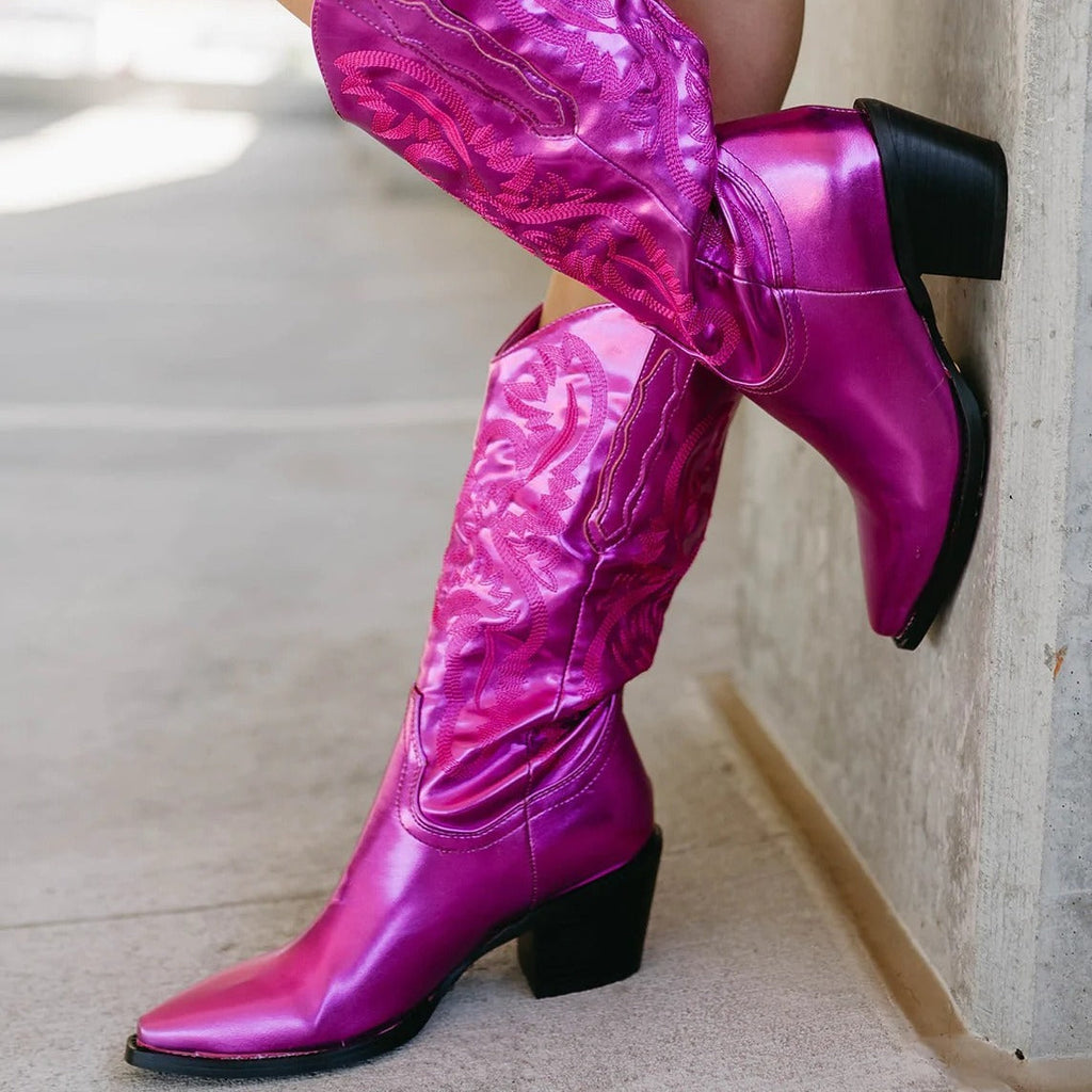 Axelle | Embroidered Pointed Toe Western Boots