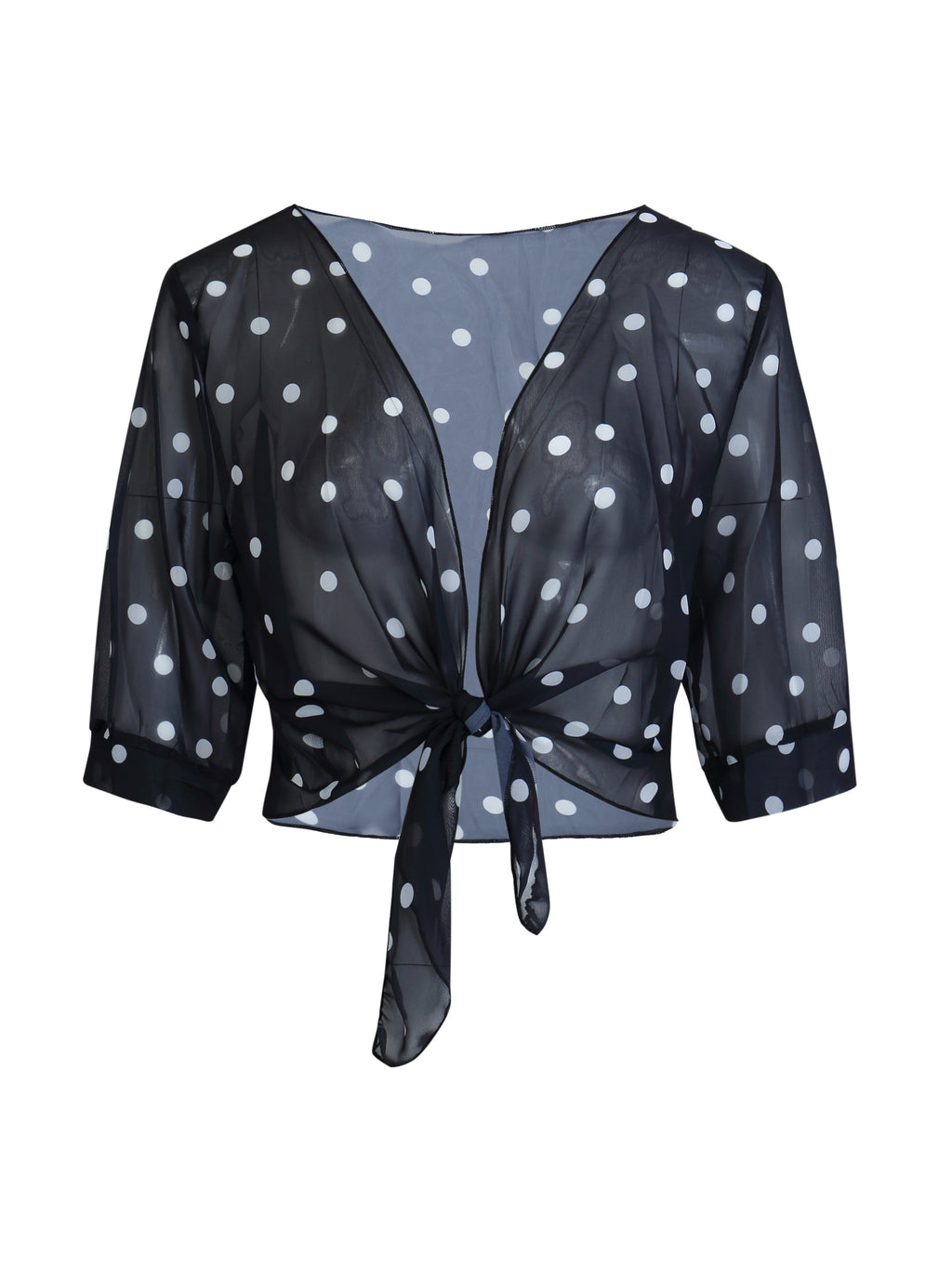 Cinzia | Polka Dot Tie Blouse for Women
