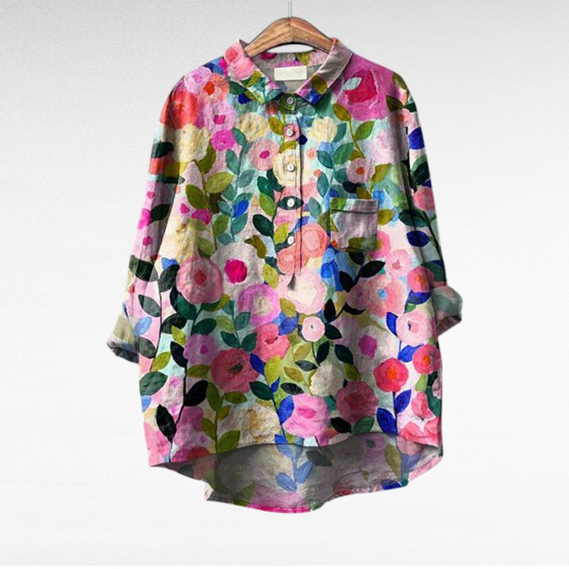 Claire | Elegant Linen Summer Blouse for Women