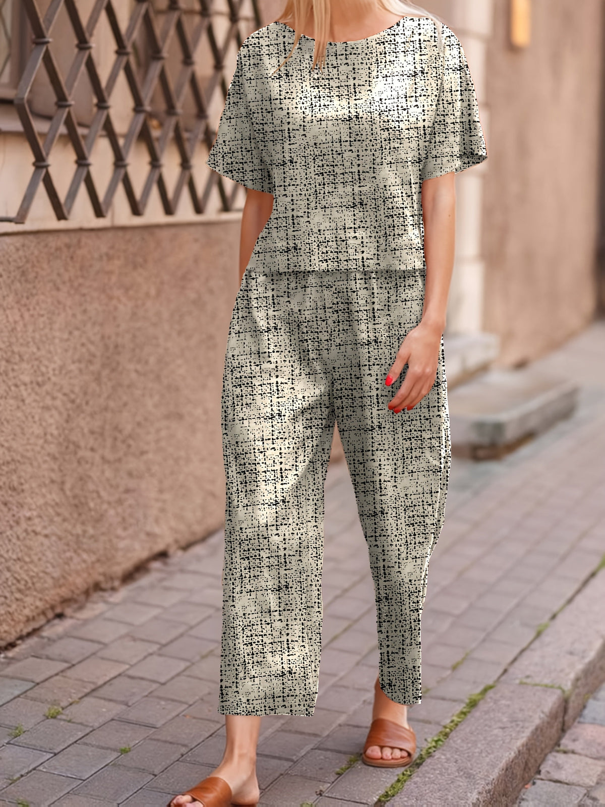Maristella | Print Pocket Two-Piece Set for Women