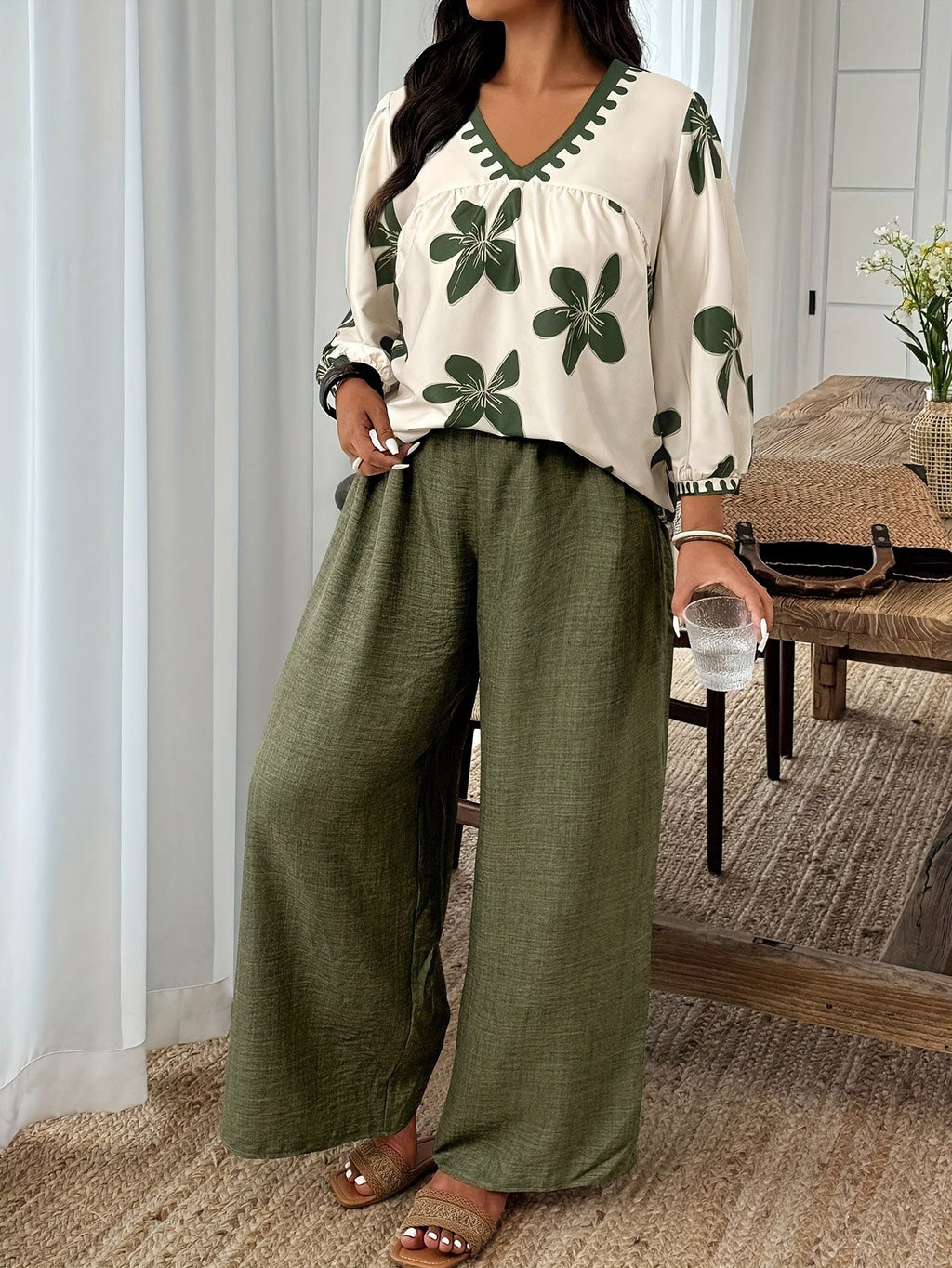 Verina | Relaxed Floral Two-Piece Set for Women