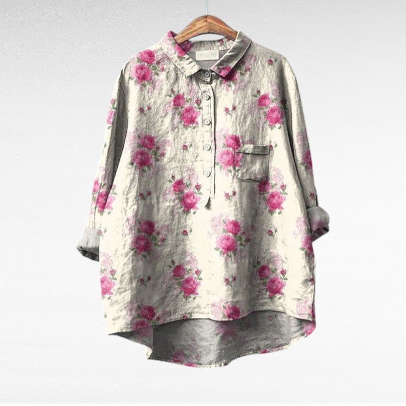 Claire | Elegant Linen Summer Blouse for Women