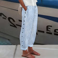 Barbara | Linen Trousers with Side Pockets for Women