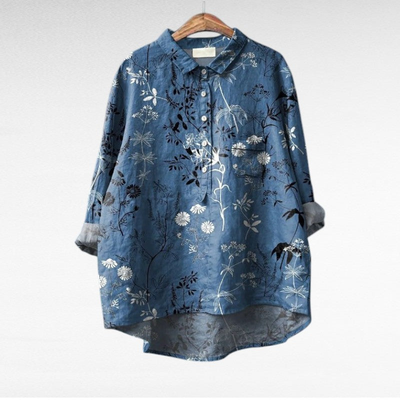 Claire | Elegant Linen Summer Blouse for Women