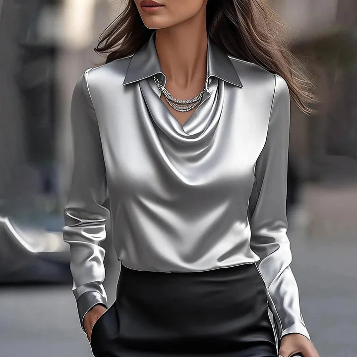 Pietra - Luxurious satin blouse