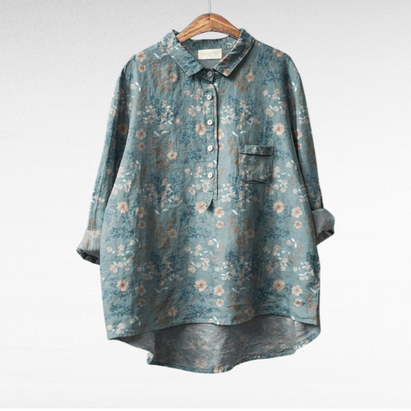 Claire | Elegant Linen Summer Blouse for Women