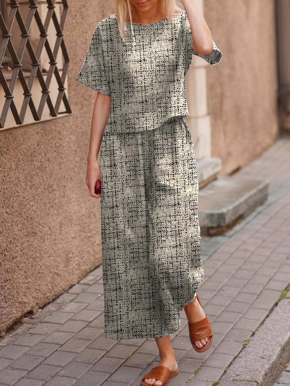 Maristella | Print Pocket Two-Piece Set for Women
