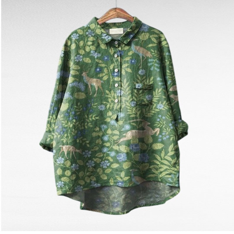 Claire | Elegant Linen Summer Blouse for Women