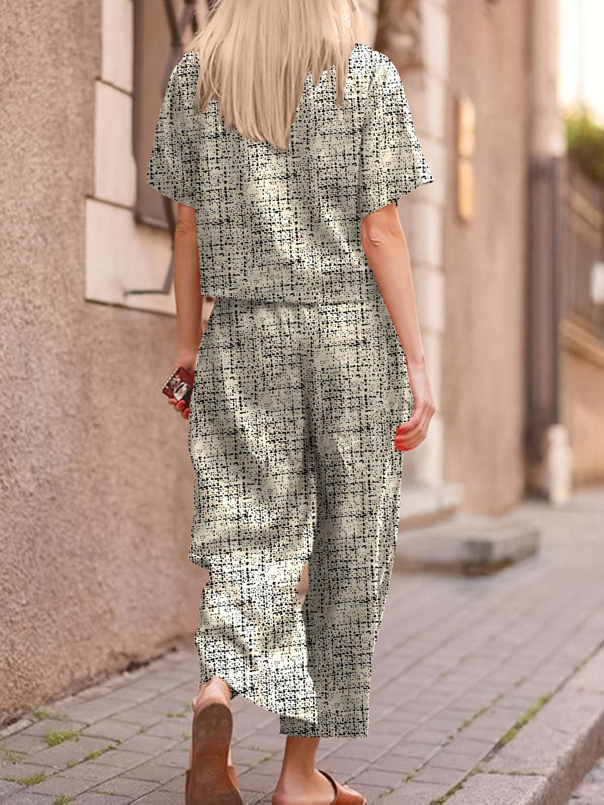 Maristella | Print Pocket Two-Piece Set for Women