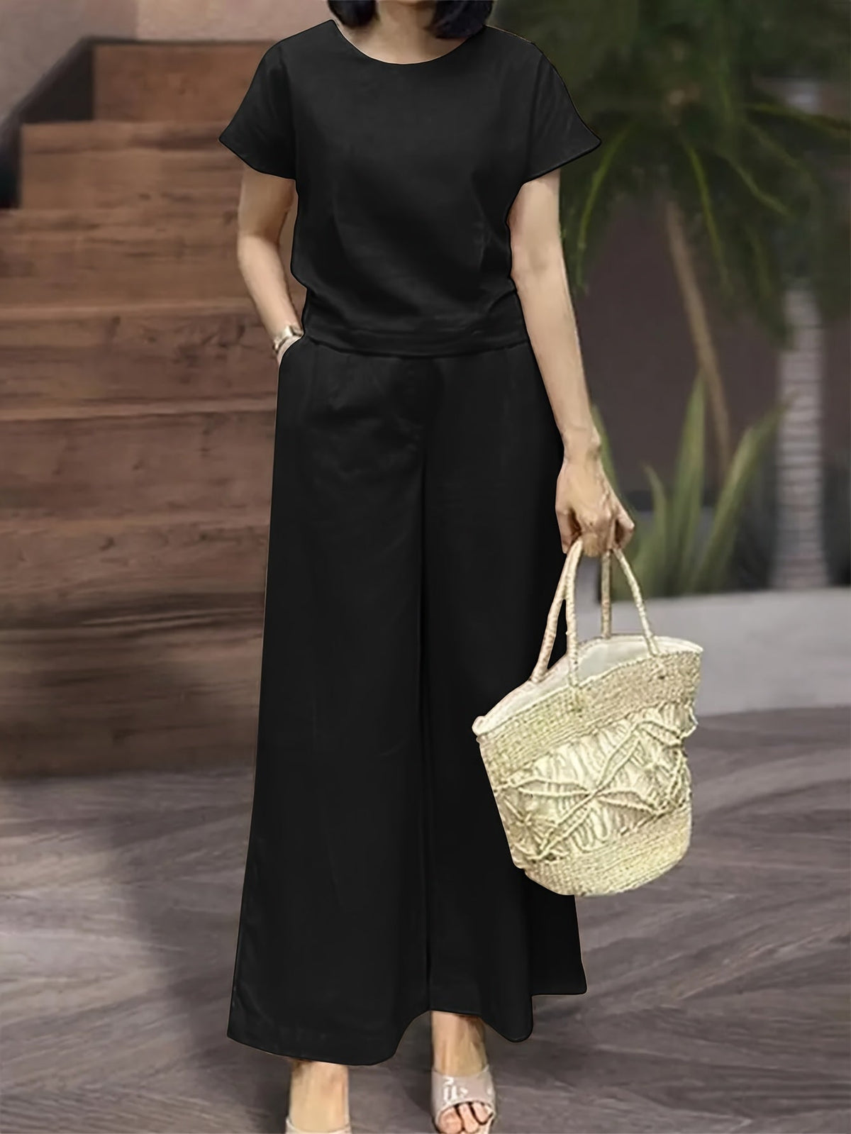 Nadia | Pocket Wide-Leg Set for Women