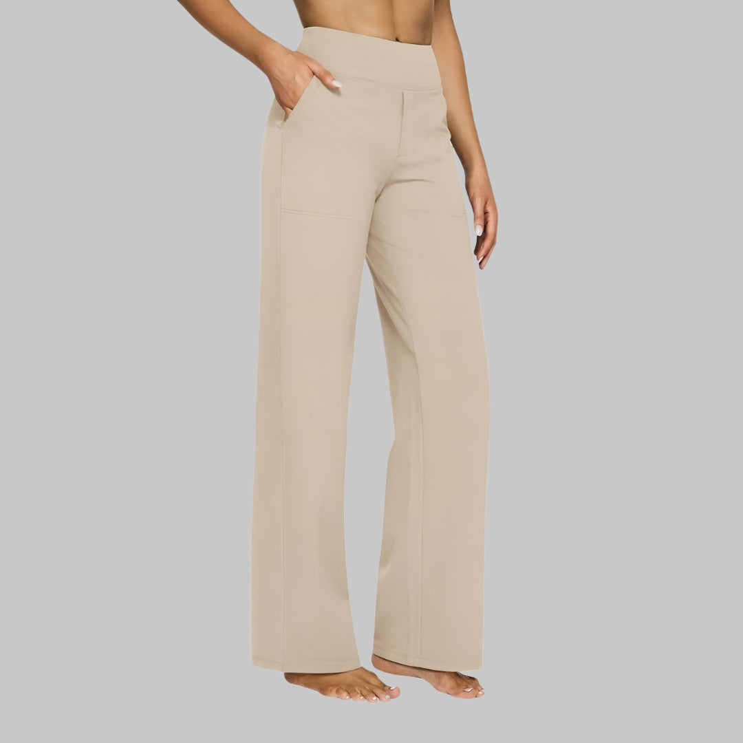 Lambrini | Linen Comfort Trousers for Women