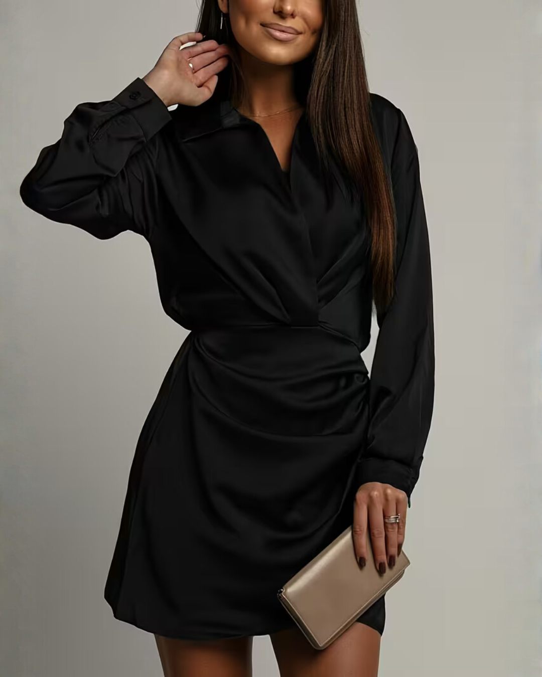 Aurelia | Satin Wrap Mini Dress