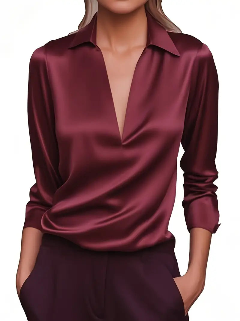 Eliane | Premium V-Neck Blouse for Women