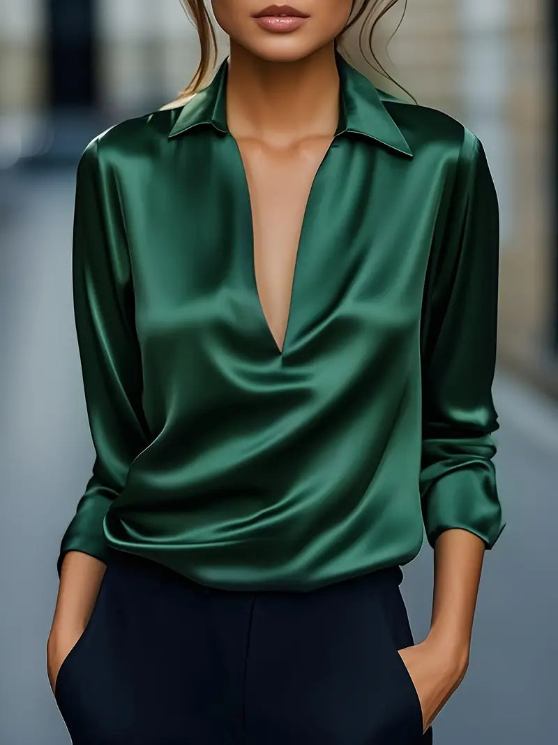 Eliane | Premium V-Neck Blouse for Women