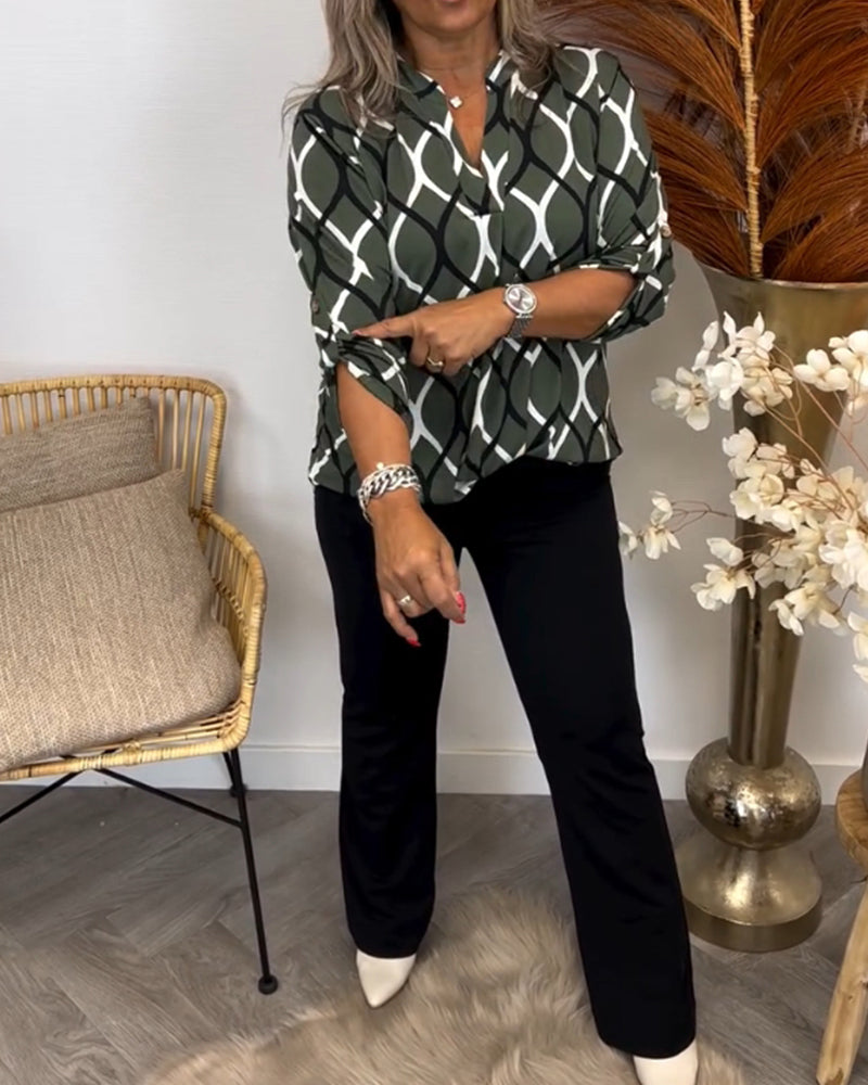 Marianthi | Casual Long-Sleeve Printed Blouse for Women