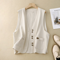 Peronella | Relaxed Button Vest for Women