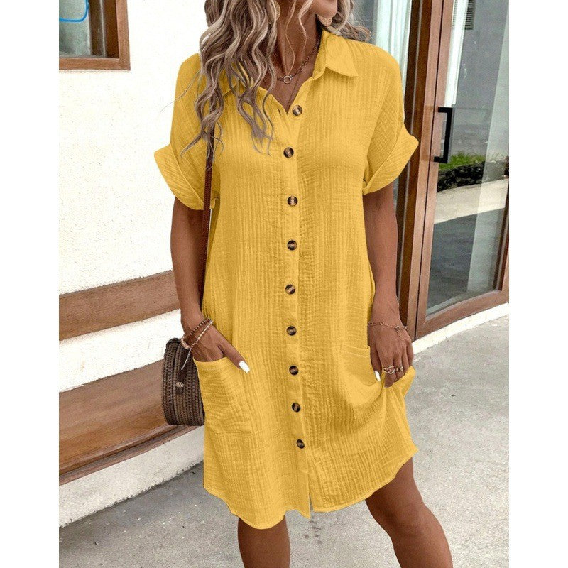 Emilia | Linen Shirt Dress