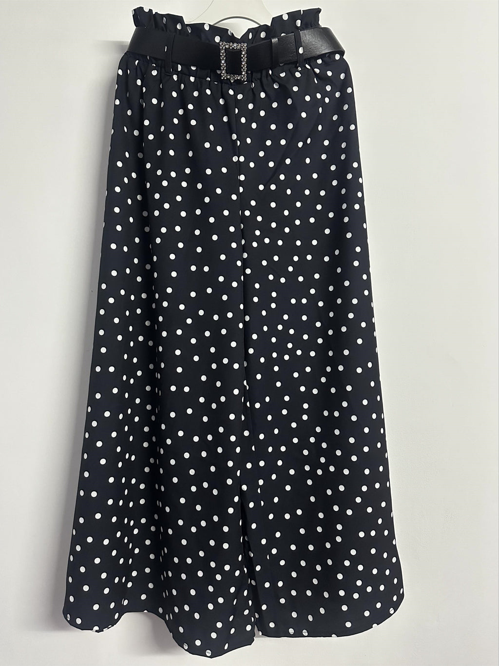 Sabine | Plus Size Polka Dot Wide-Leg Trousers for Women