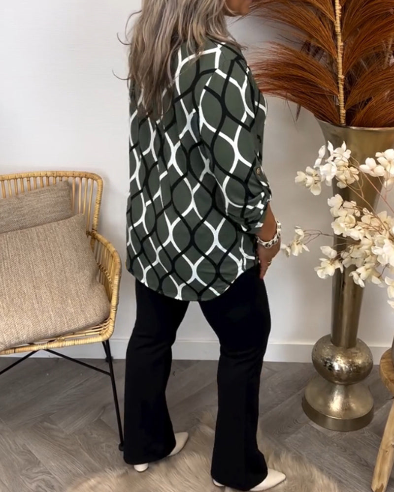Marianthi | Casual Long-Sleeve Printed Blouse for Women
