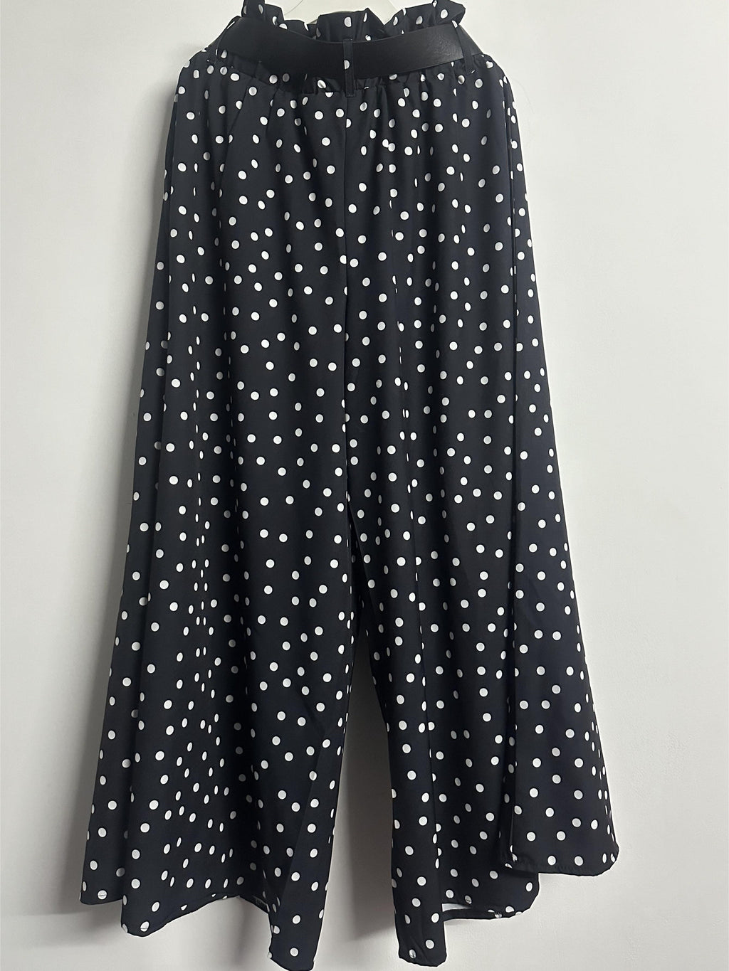 Sabine | Plus Size Polka Dot Wide-Leg Trousers for Women