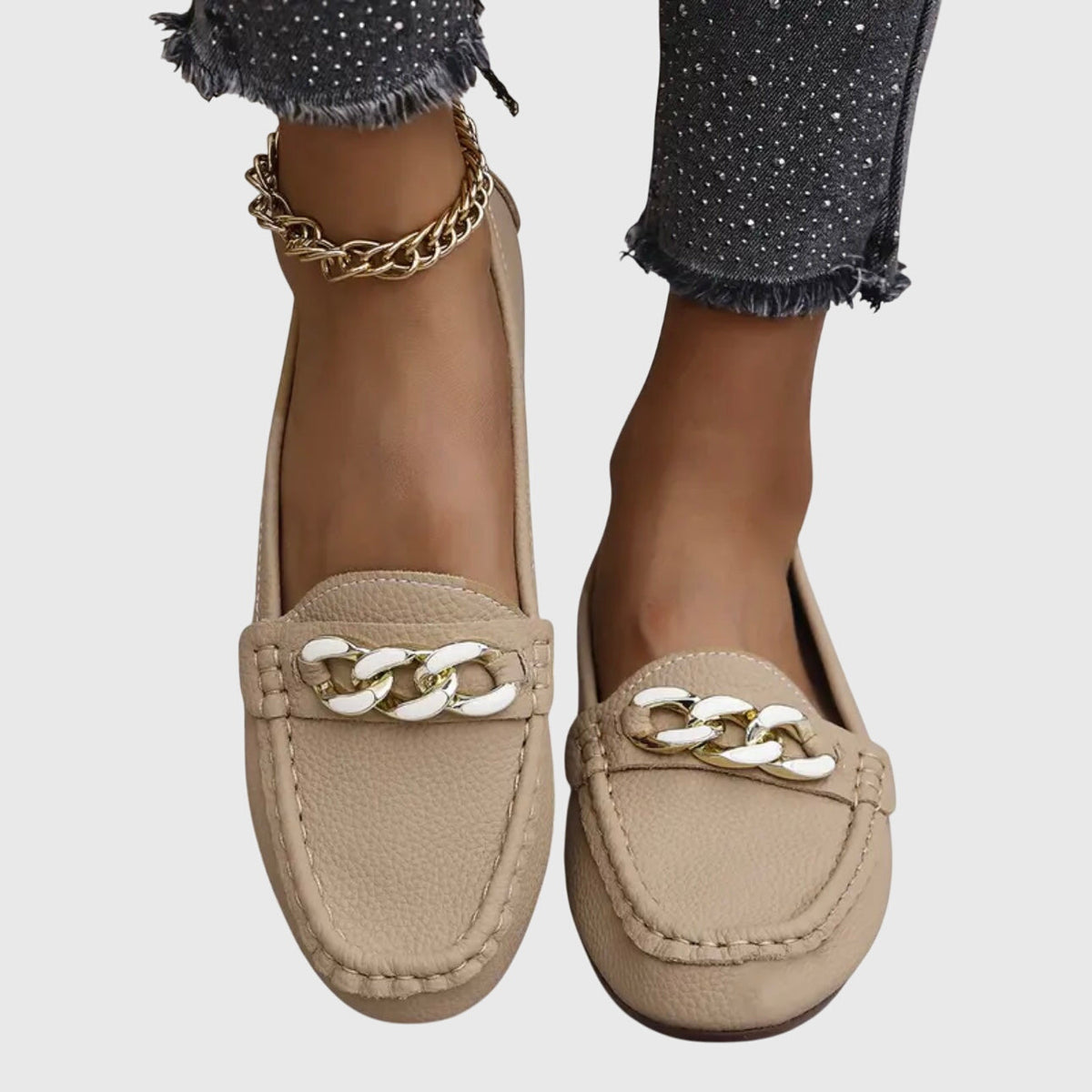 Luna | Chain Detail Loafers for Women