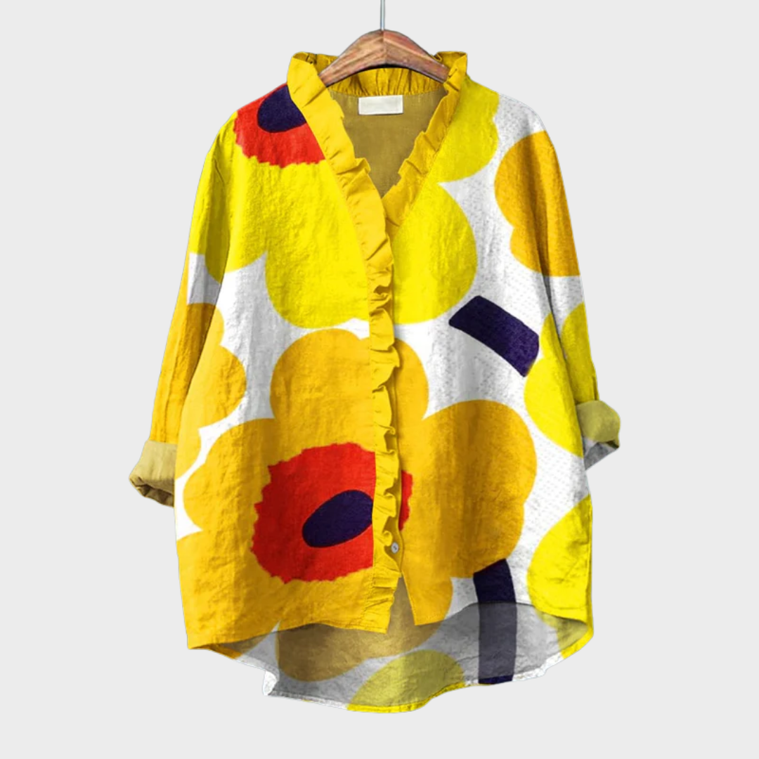 Helena | Elegant Linen Summer Blouse for Women