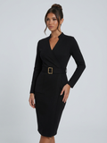 Giorgia | Elegant Belted Midi Dress