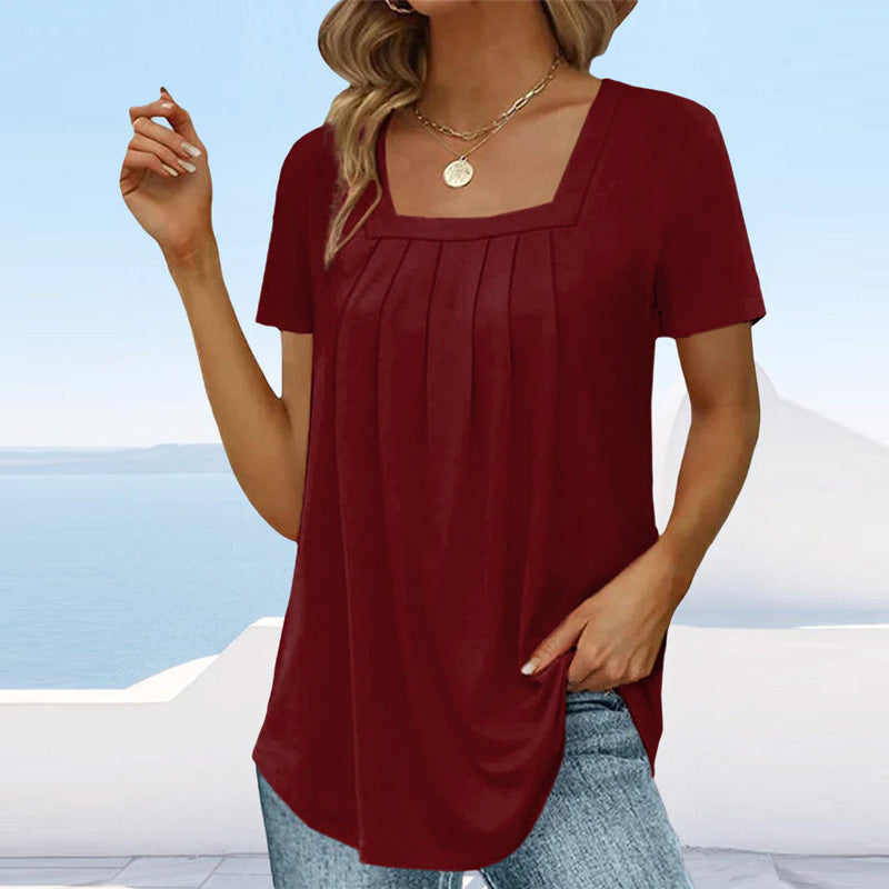 Athena | Pleated Summer Blouse