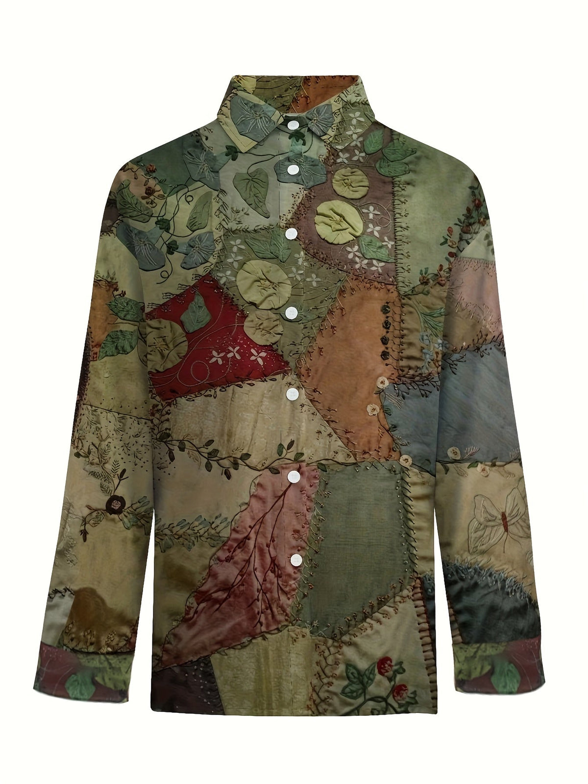 Annoula | Vintage Graphic V-Neck Top for Women