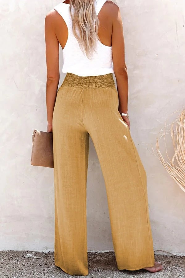 Ioanna | Linen High-Waisted Trousers for Women