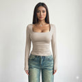 Willow | Sculpting Square Neck Top in Eleven Colours