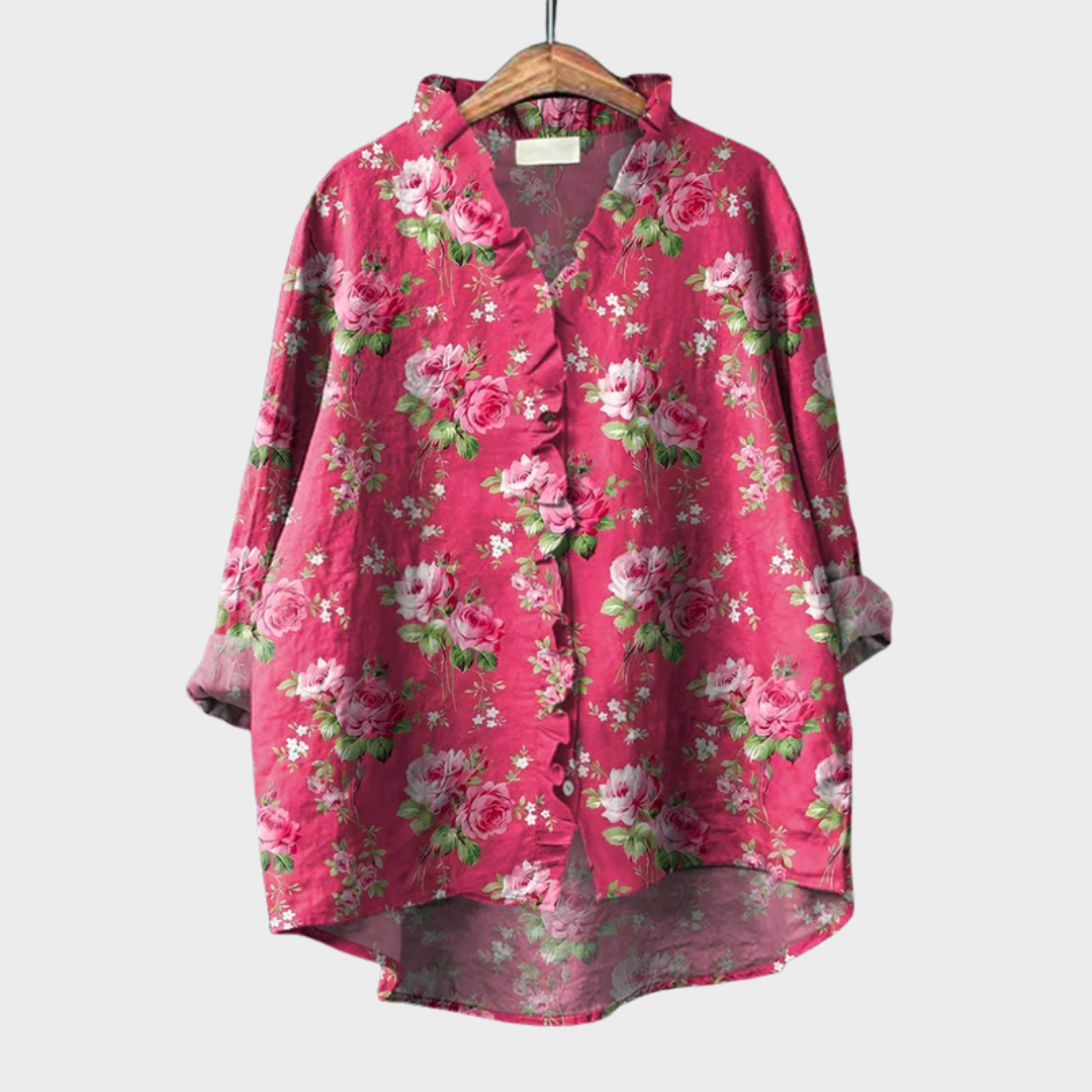 Tara | Elegant Linen Summer Blouse for Women