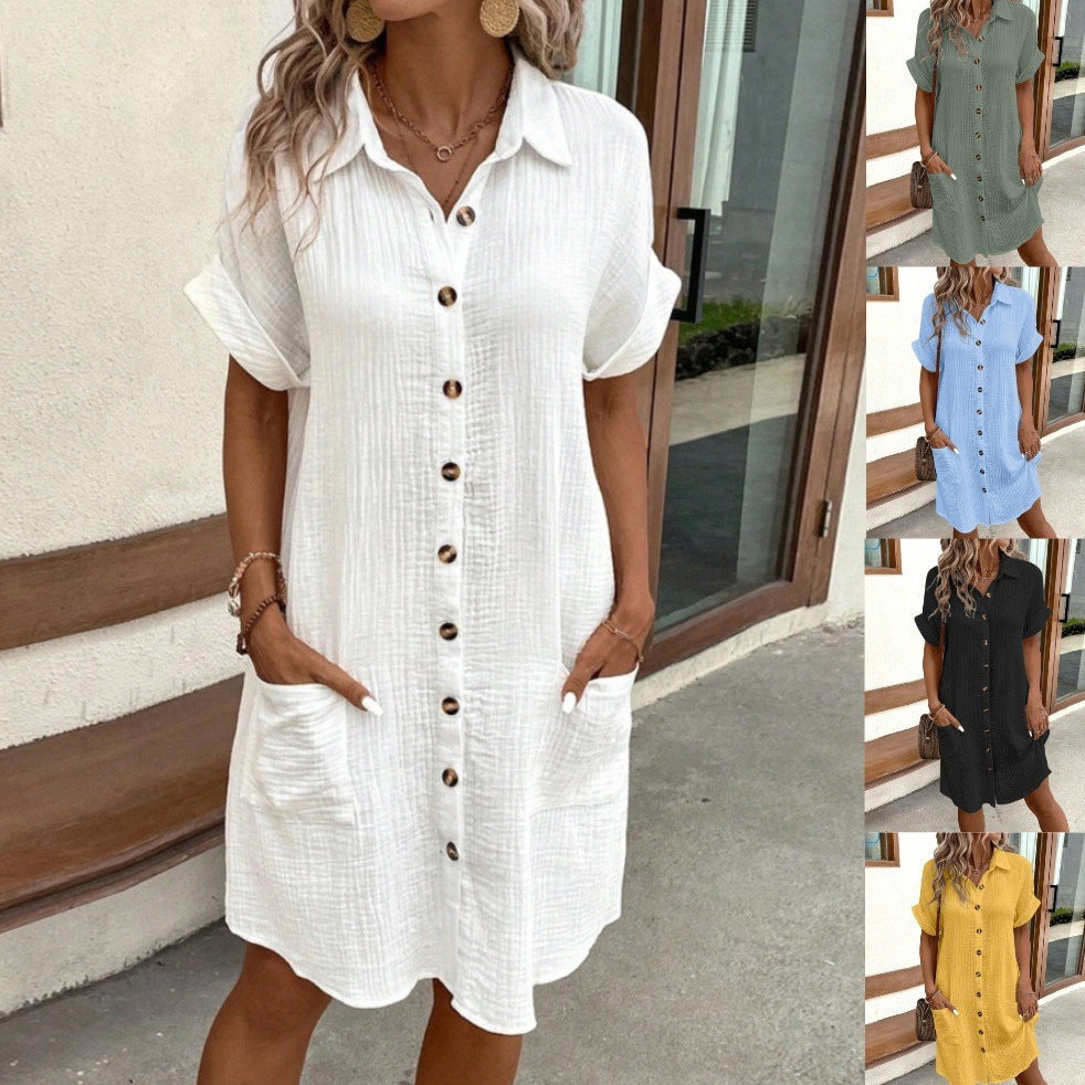 Emilia | Linen Shirt Dress