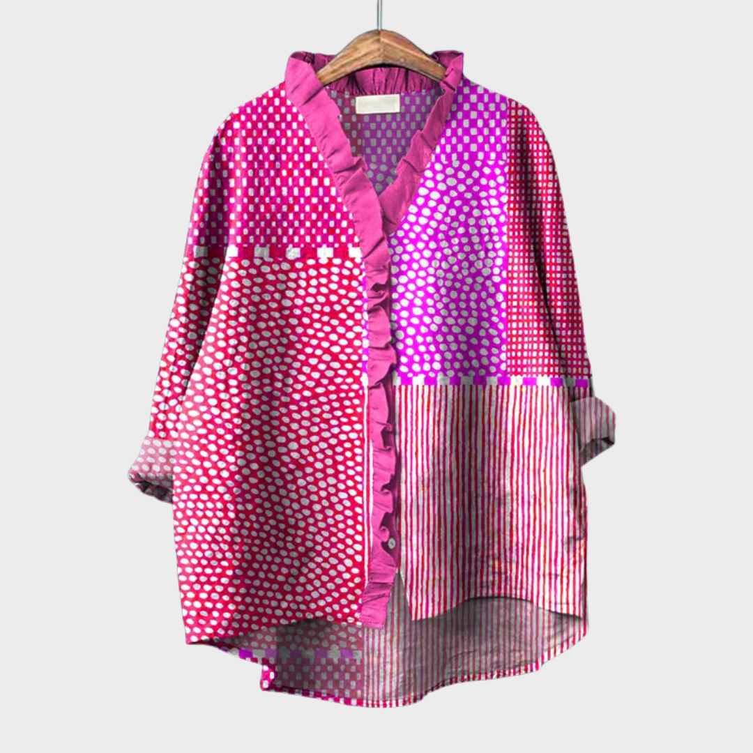 Nicolina | Elegant Linen Summer Blouse for Women