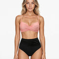 Emmeline | Twist Front Bikini Set with Ruched High Waist