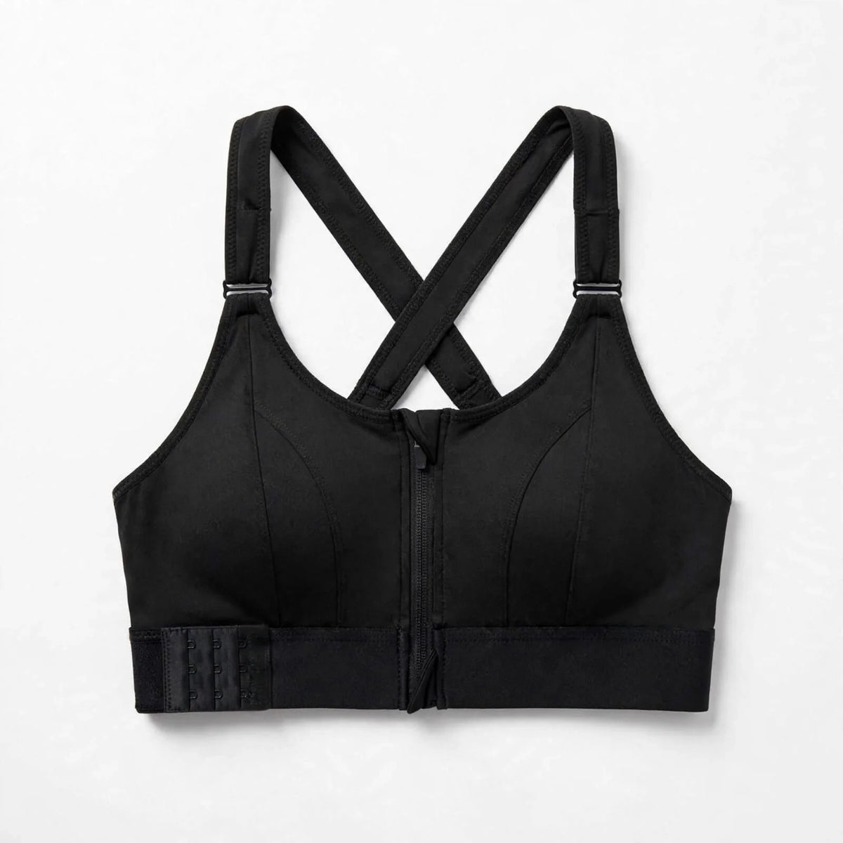 Carly | Front Zip Criss Cross Back Sports Bra