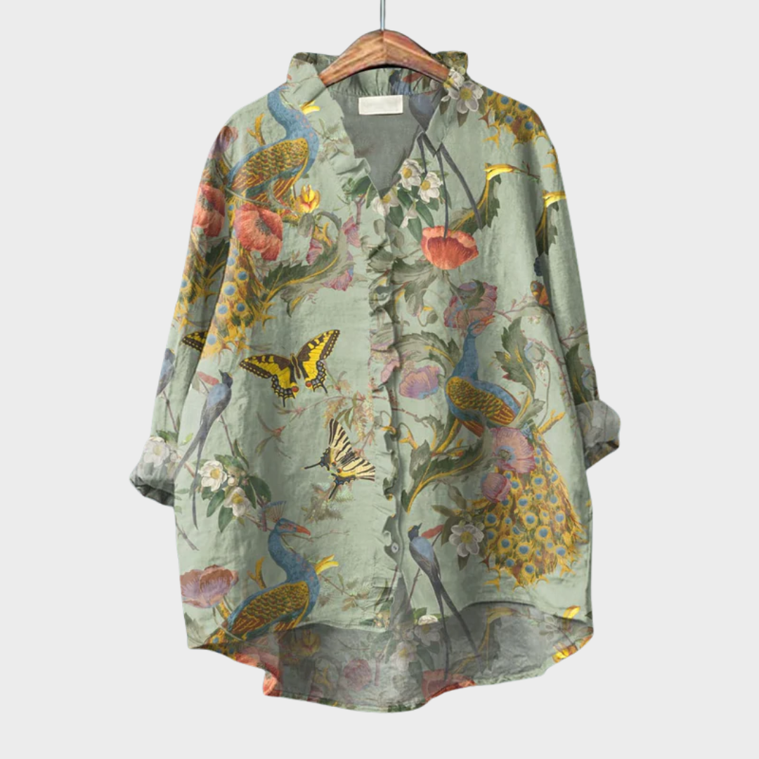 Thérèse | Elegant Linen Summer Blouse for Women