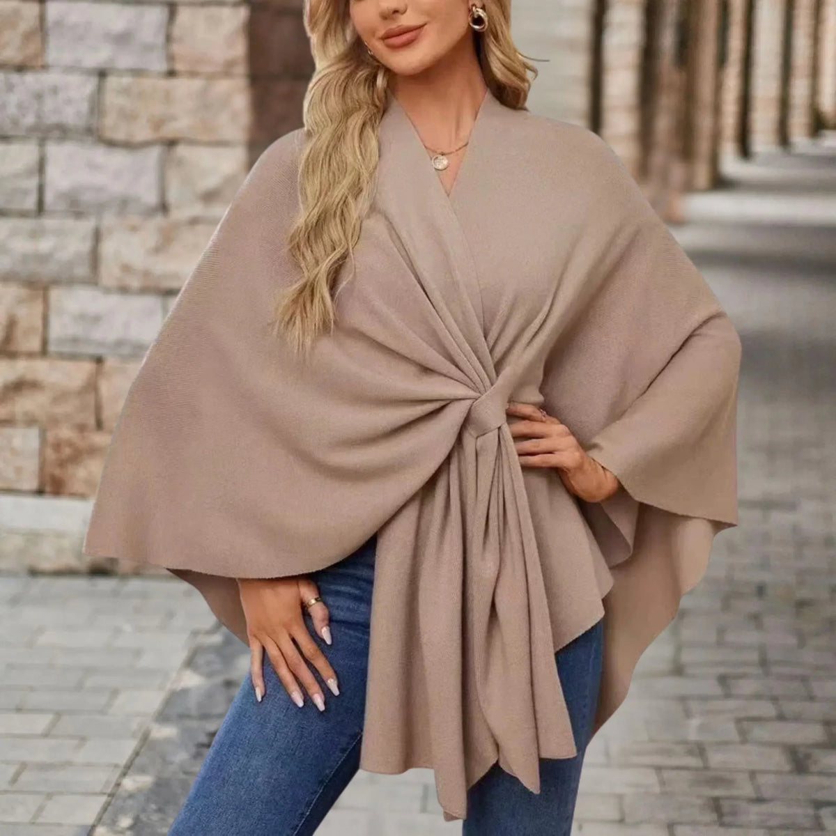 Briana | Elegant Draped Poncho for Women