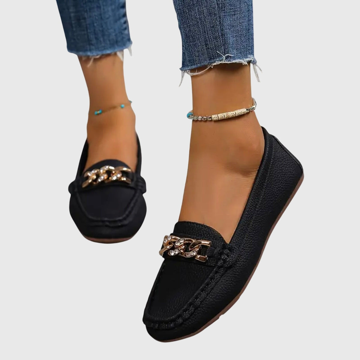 Luna | Chain Detail Loafers for Women