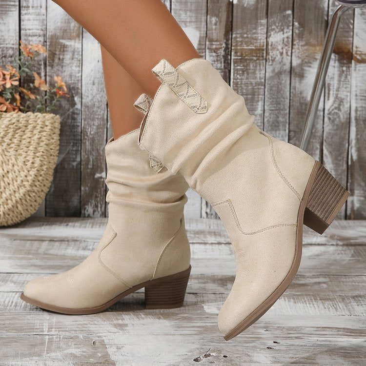 Albertine | Vintage Cowboy Tassel Ankle Boots