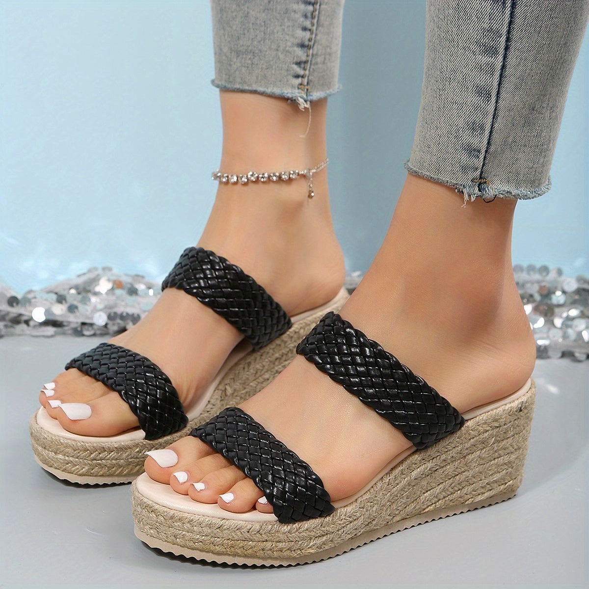 Ivy | Platform Wedge Slippers