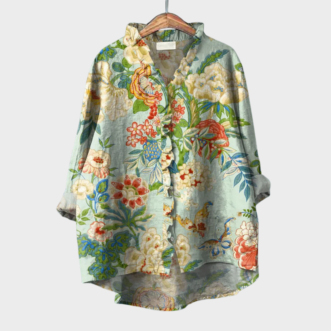 Blandine | Elegant Linen Summer Blouse for Women