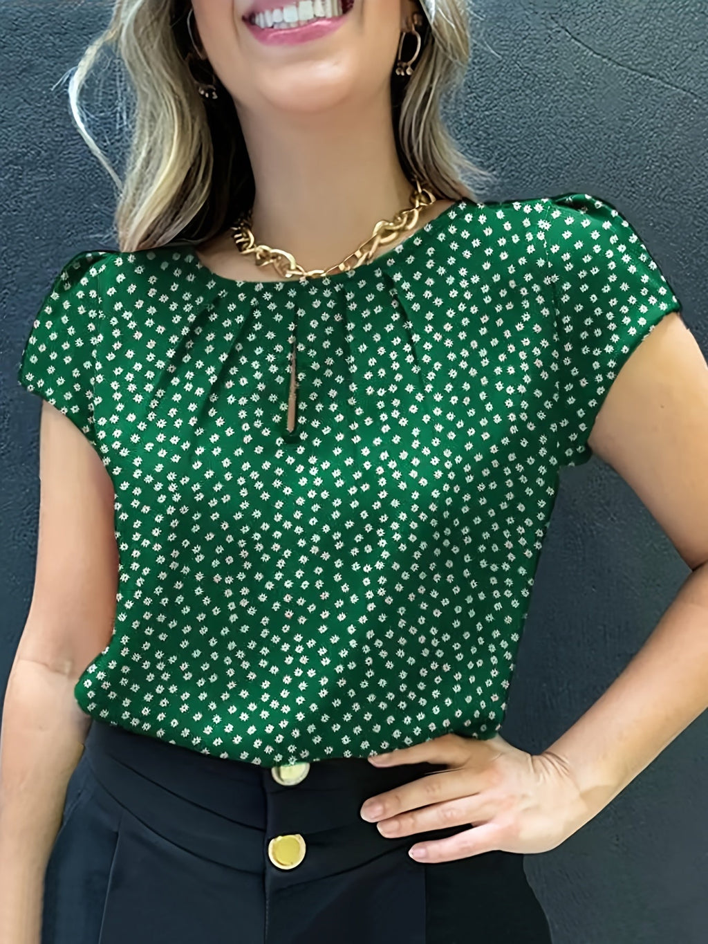 Emilienne | Elegant Polka Dot Everyday Blouse for Women