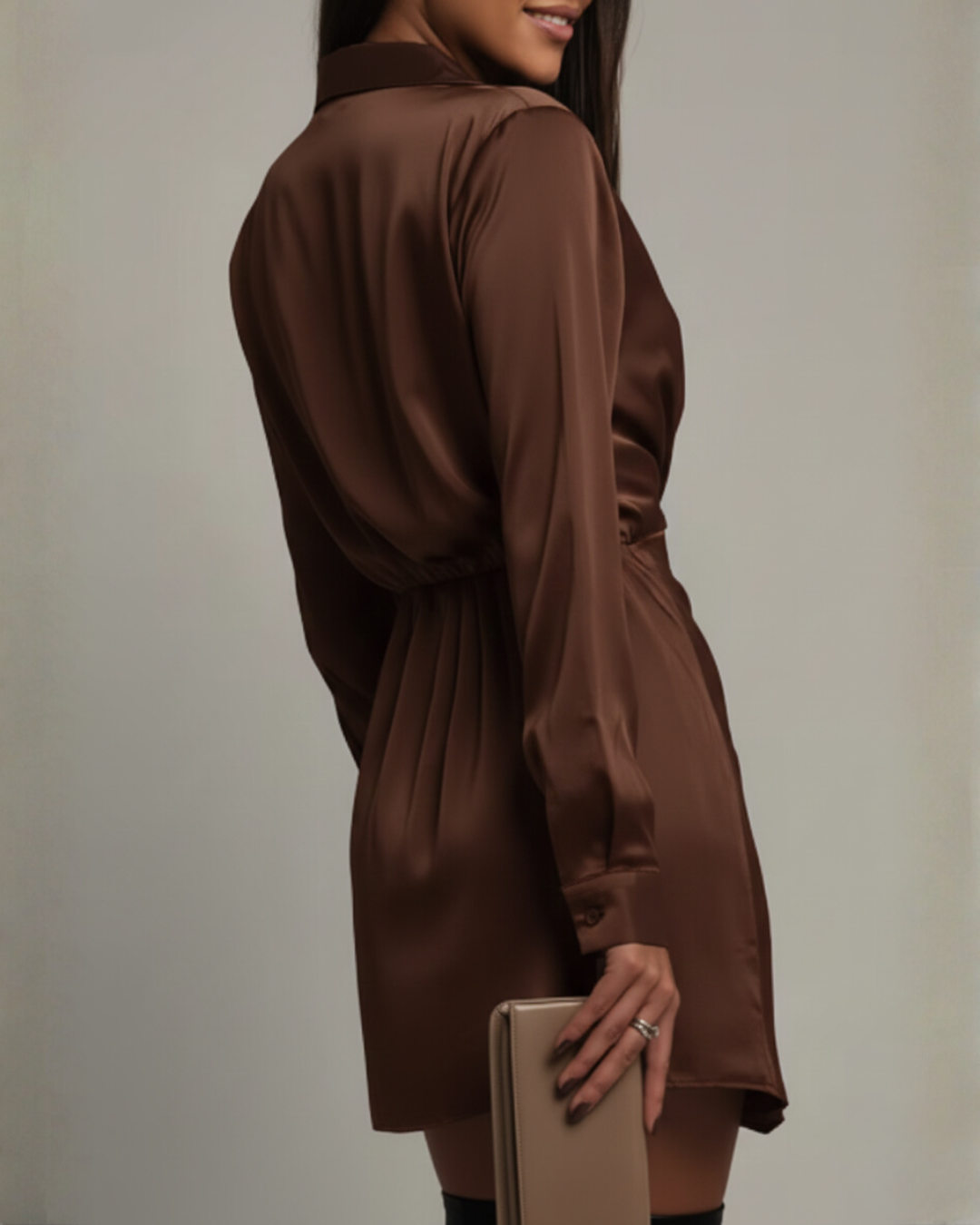 Aurelia | Satin Wrap Mini Dress