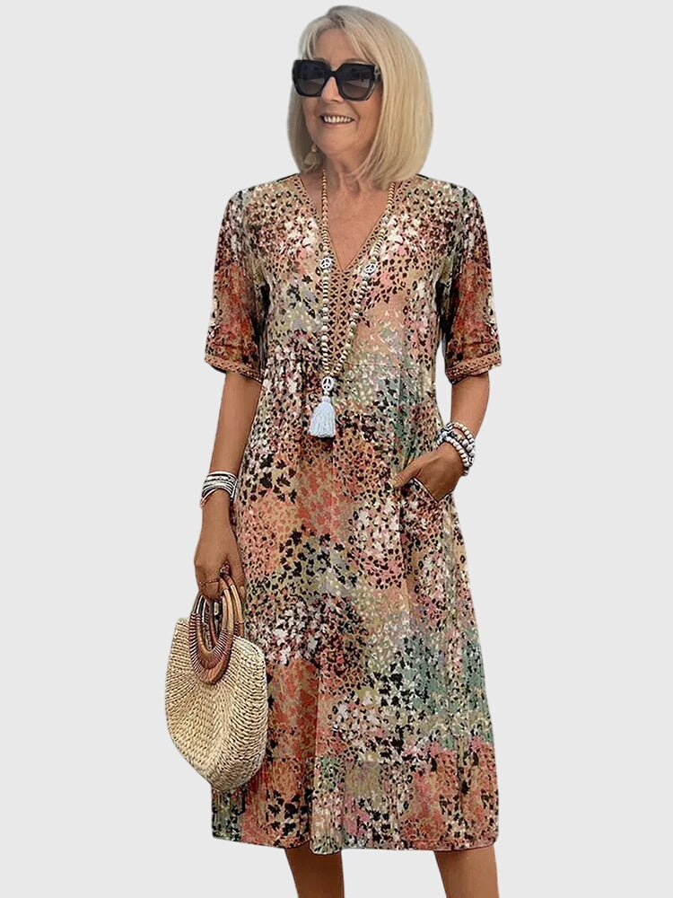 Élise | Floral Midi Dress